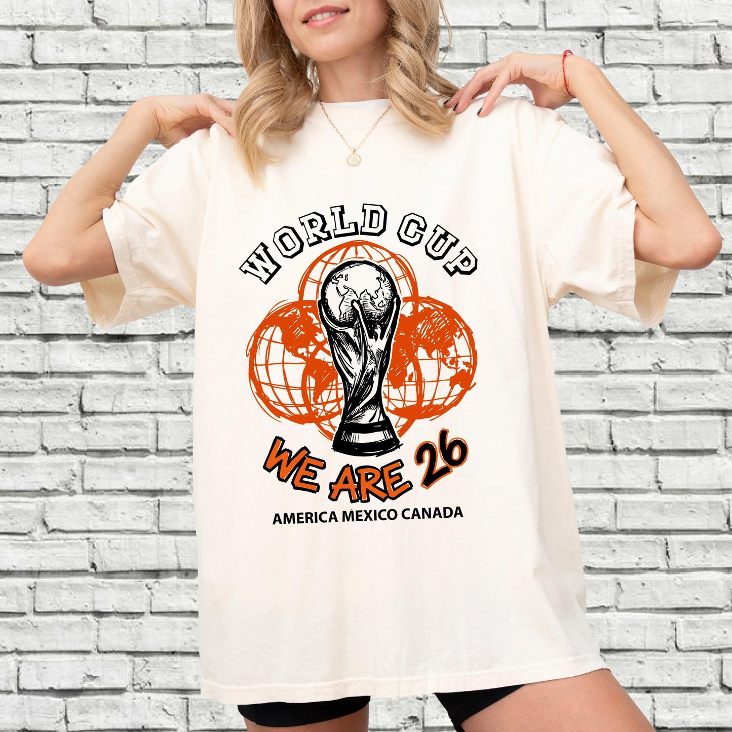 World Cup 2026 Soccer Shirt, We Are 26 Trophy Football Tee, America Mexico Canada Tournament Fan Top