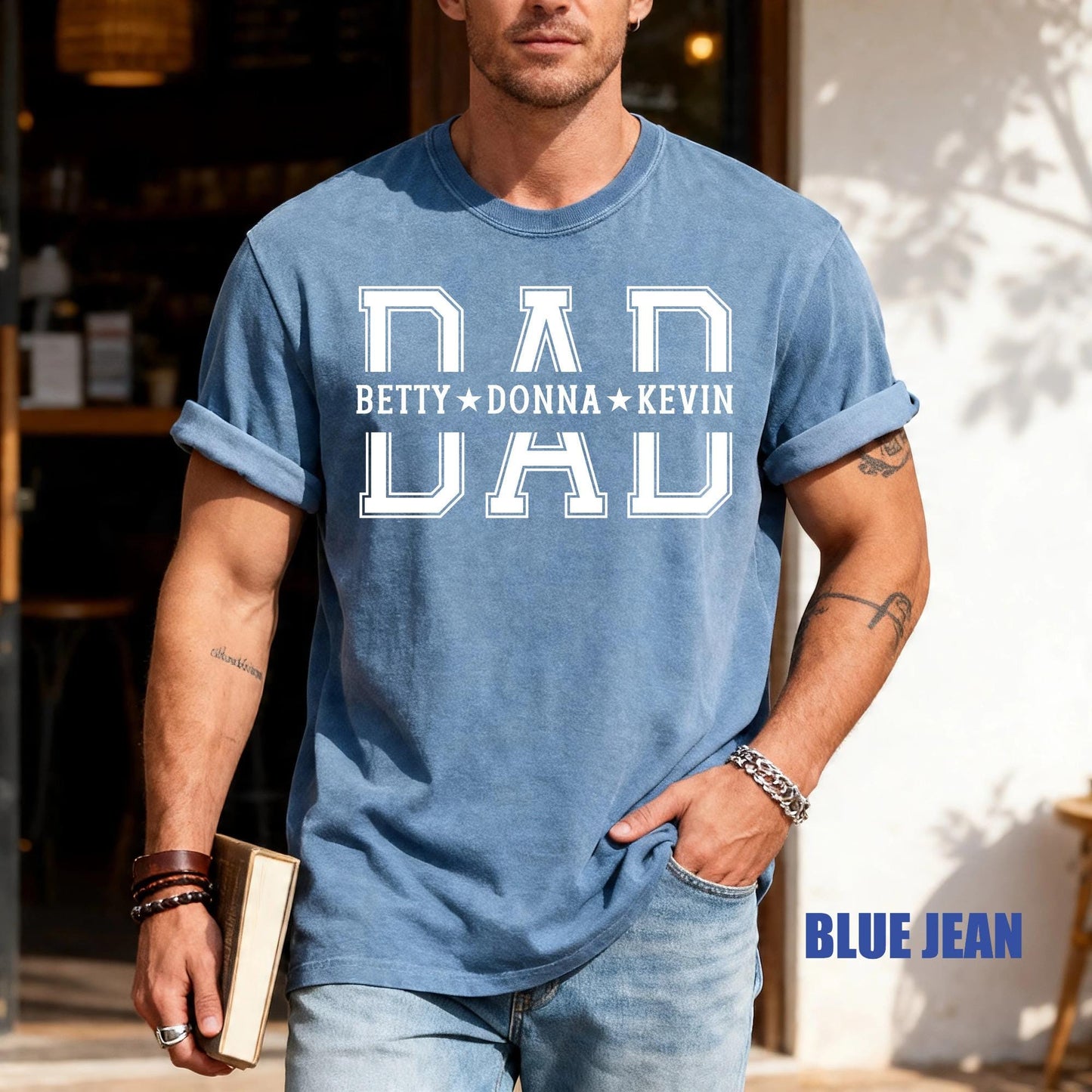 Custom Dad Shirt with Kids Names