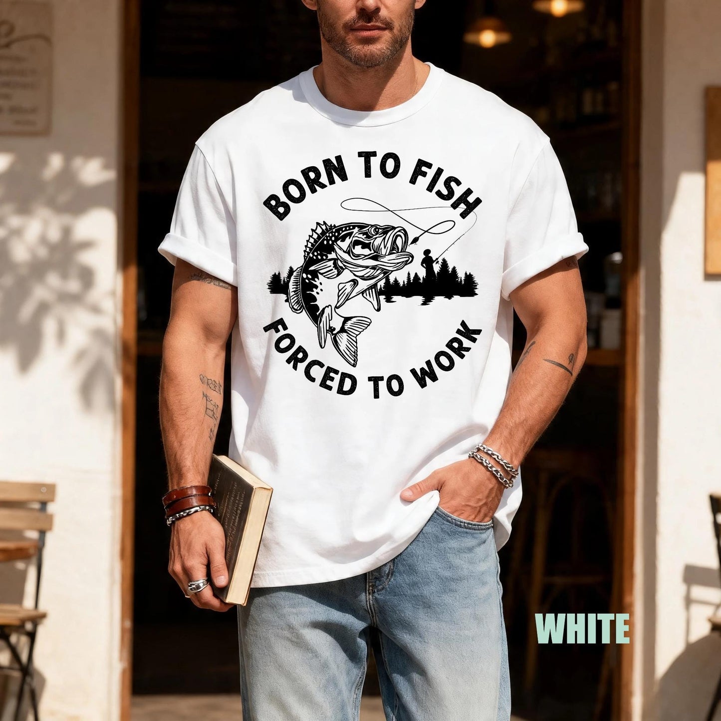 Funny Fishing T-Shirt: Born To Fish - Comfort Colors 1717