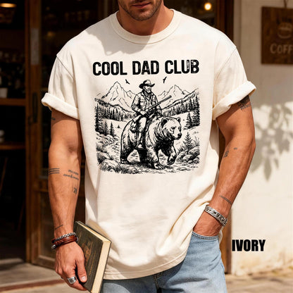 Dad Club Bear Rider Graphic Tee, Outdoorsman Gift