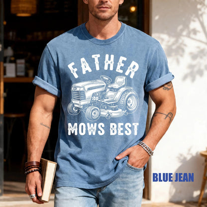 Father Mows Best Shirt, Riding Lawn Mower Tee