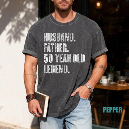 50 Year Old Birthday Gift, Husband Father Legend Shirt