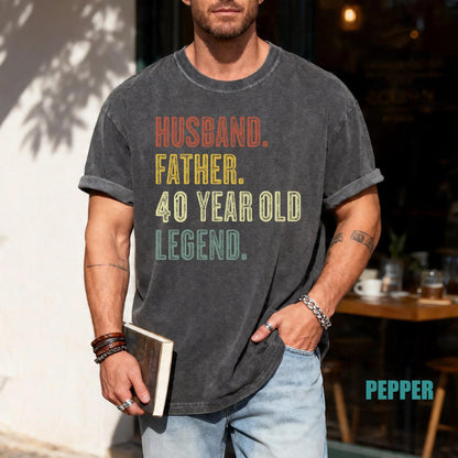 40th Birthday Shirt, Husband Father Legend Tee