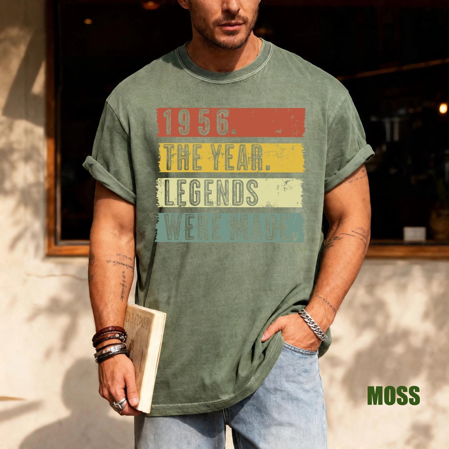 Seventieth Birthday Gift for Dad Grandpa, Vintage 1956 Legends Were Made Tee
