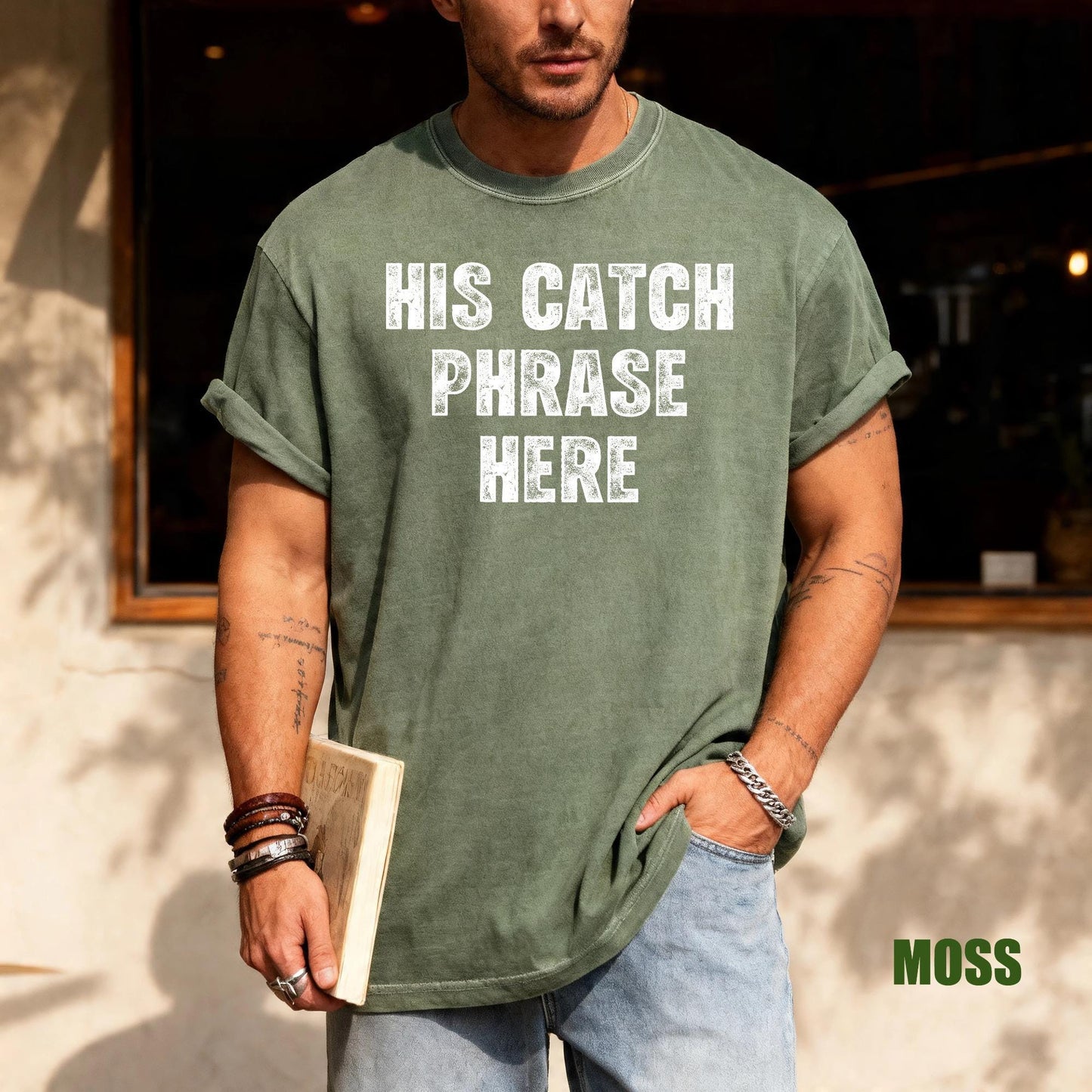 His Catch Phrase Here Shirt, Iconic Father Birthday Tee