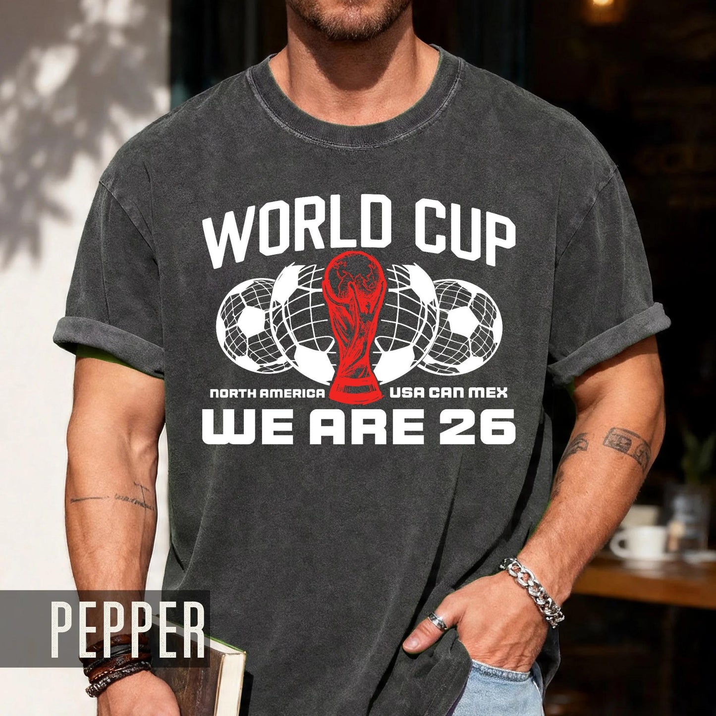 World Cup 2026 Soccer Shirt, We Are 26 North America Trophy Tee, USA Canada Mexico Tournament Fan Top