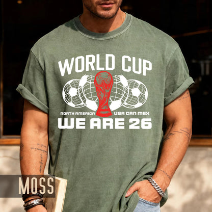 World Cup 2026 Soccer Shirt, We Are 26 North America Trophy Tee, USA Canada Mexico Tournament Fan Top