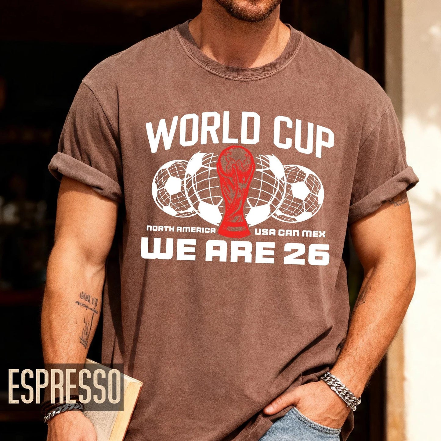 World Cup 2026 Soccer Shirt, We Are 26 North America Trophy Tee, USA Canada Mexico Tournament Fan Top