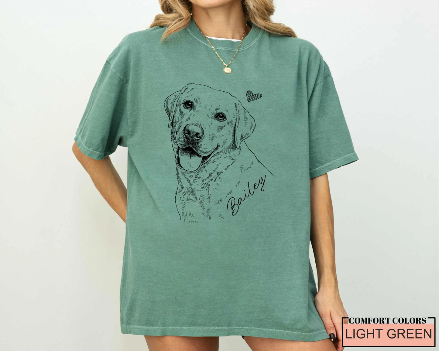 Custom Pet Photo Sketch Shirt, Personalized Dog Portrait Tee