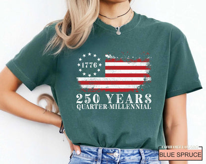 1776 - 2026 Quarter-Millennial Shirt, America 250 Years Independence Day History Tee
