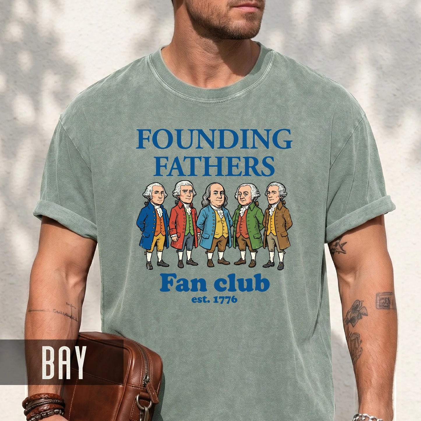 Funny Founding Fathers Fan Club Shirt, Retro American Revolution Leaders Tee