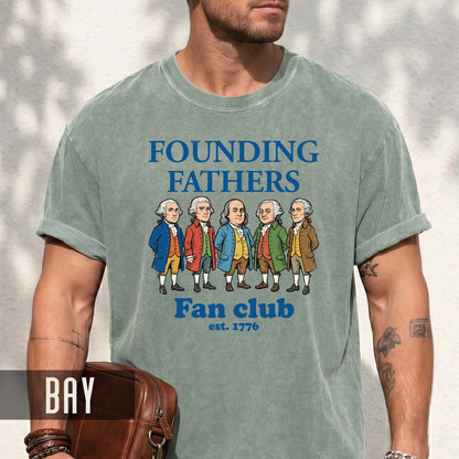 Funny Founding Fathers Fan Club Shirt, Retro American Revolution Leaders Tee