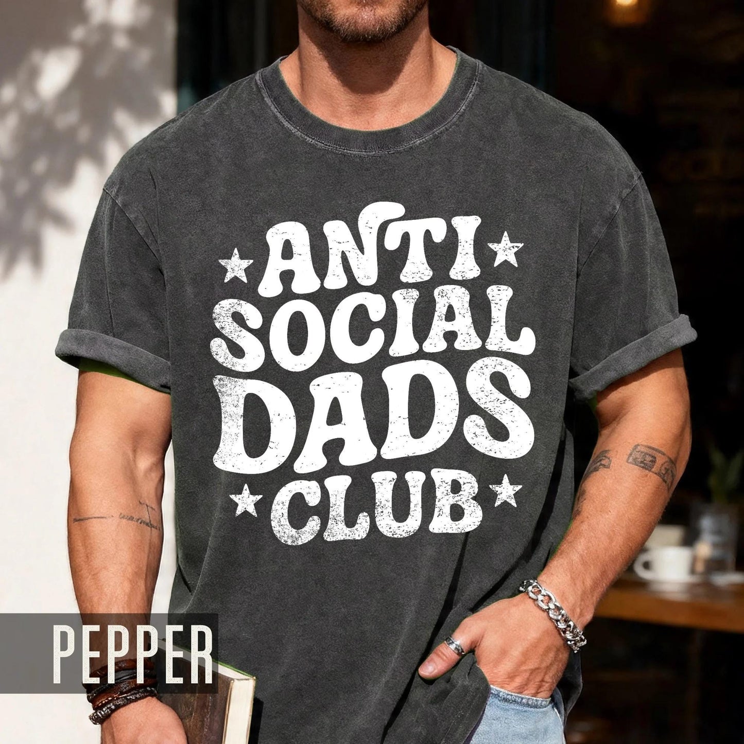 Anti Social Dads Club Shirt: New Dad Gift, Funny Father's Day Tee