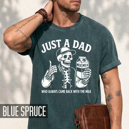 Skeleton Dad Milk Run T-Shirt, Father's Day Bigfoot Lover Gift