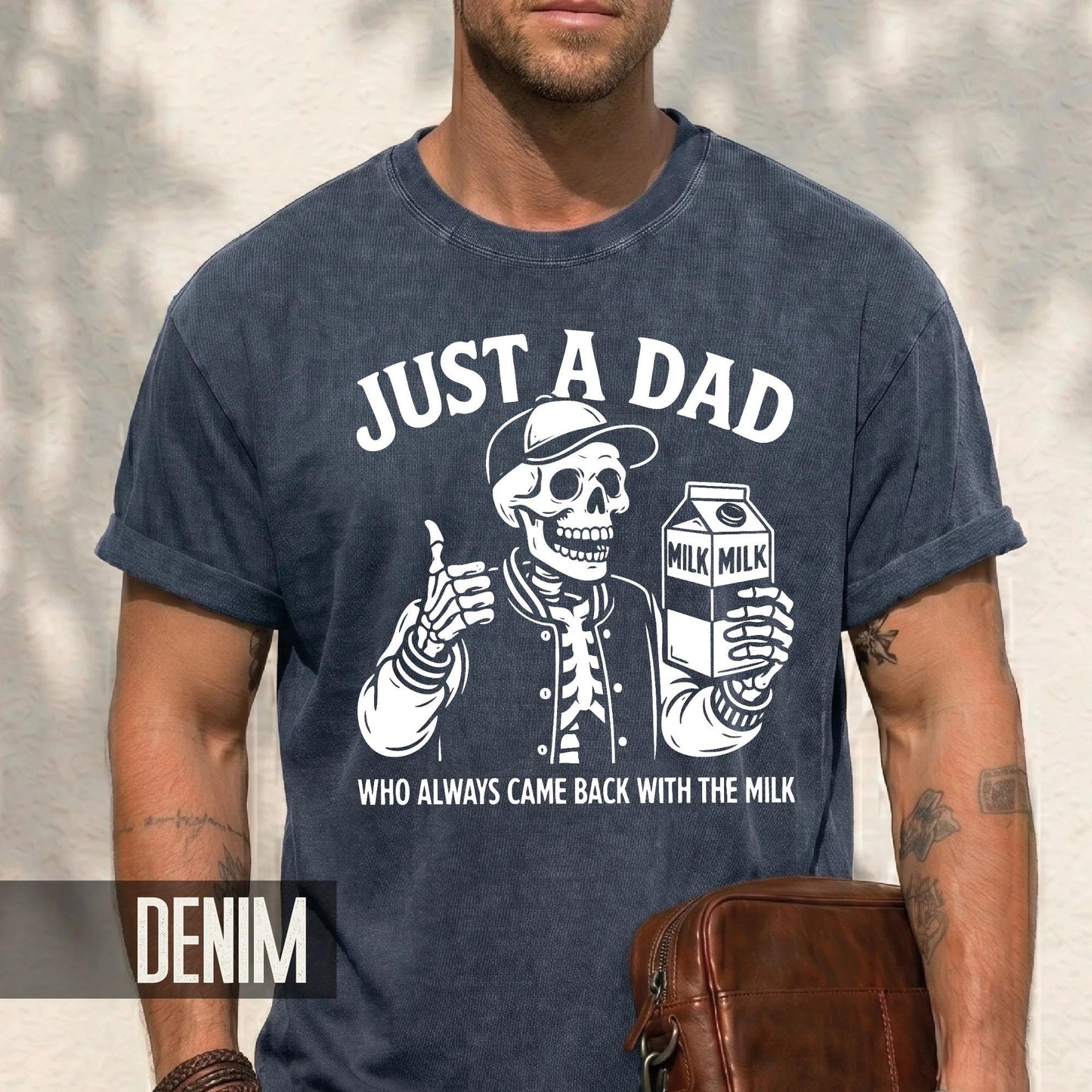 Skeleton Dad Milk Run T-Shirt, Father's Day Bigfoot Lover Gift