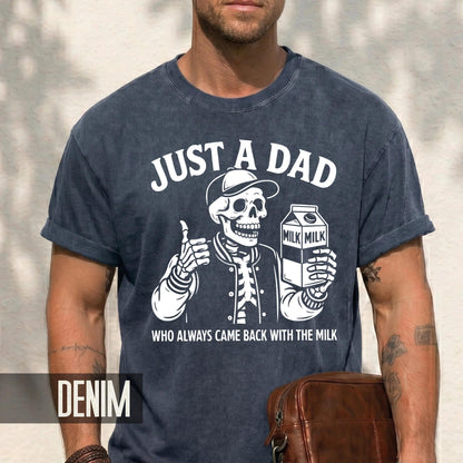 Skeleton Dad Milk Run T-Shirt, Father's Day Bigfoot Lover Gift