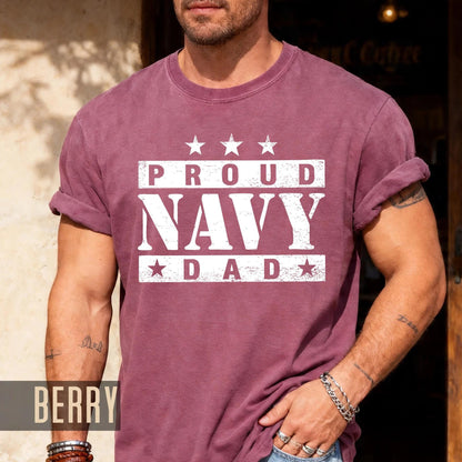 Proud Navy Dad Shirt, Patriotic Military Father Apparel, Navy Graduation Gift