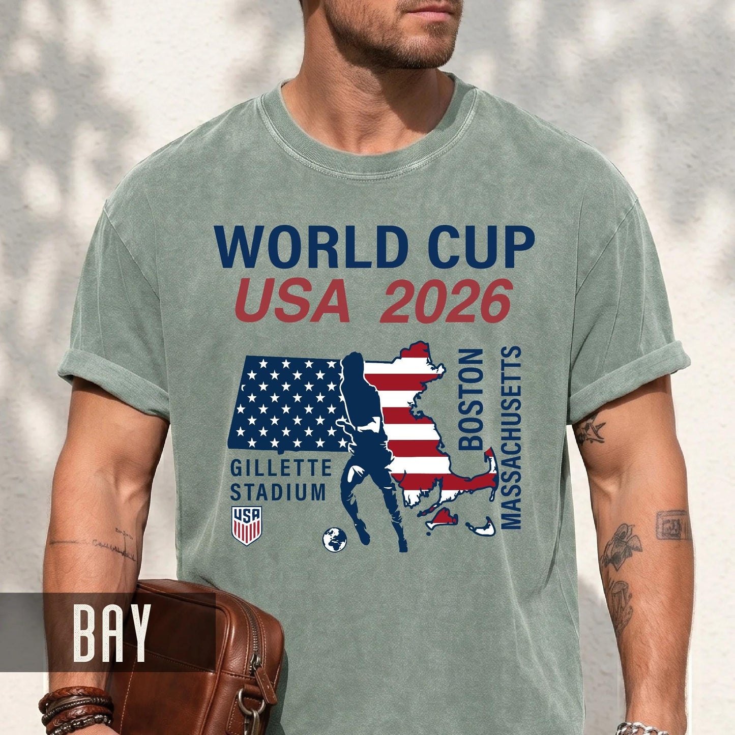 Boston World Cup USA 2026 Soccer Shirt, Gillette Stadium Massachusetts Football Tee, Boston Host City Soccer Fan Top