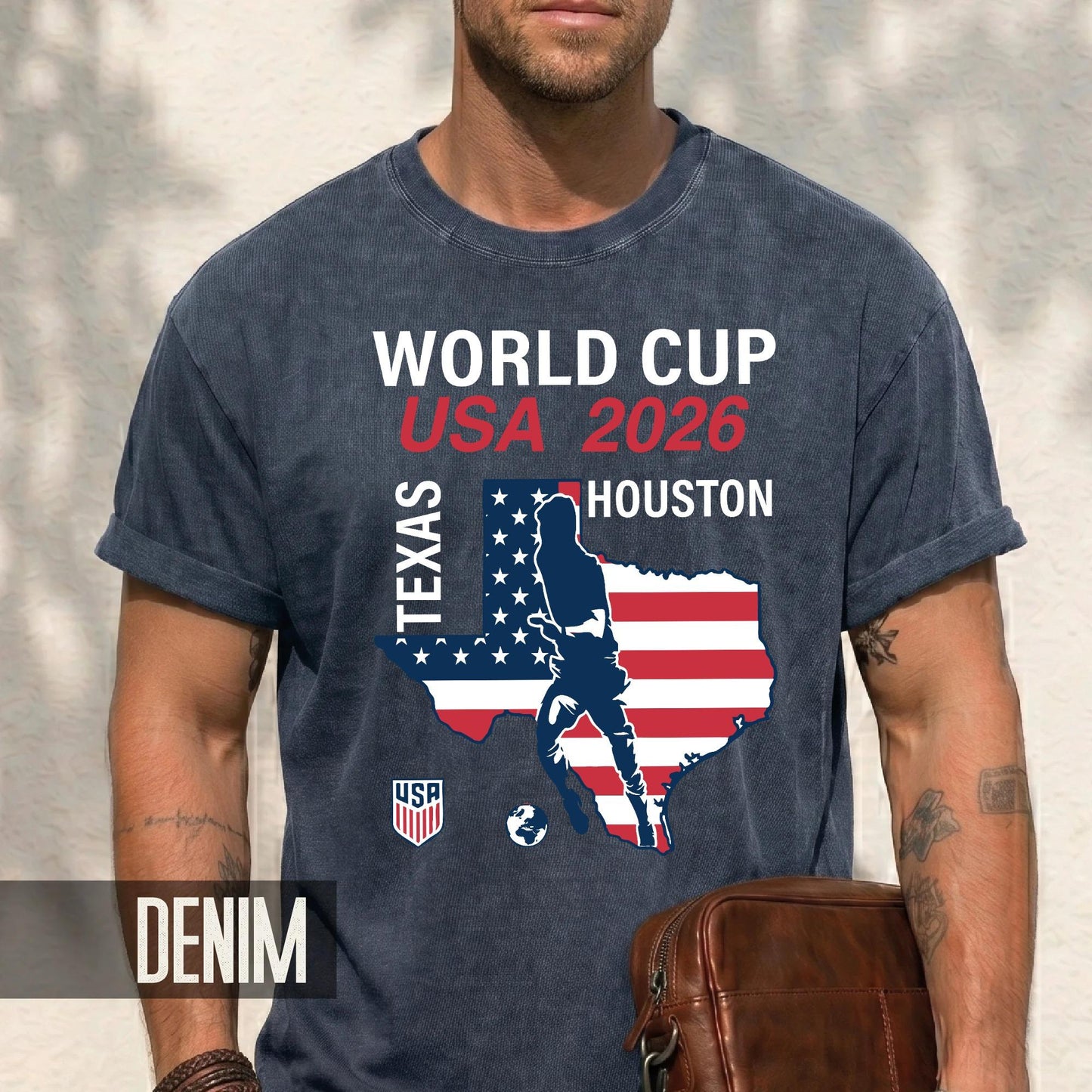 World Cup USA 2026 Houston Texas Map Shirt, Soccer Fan Travel Souvenir Tee