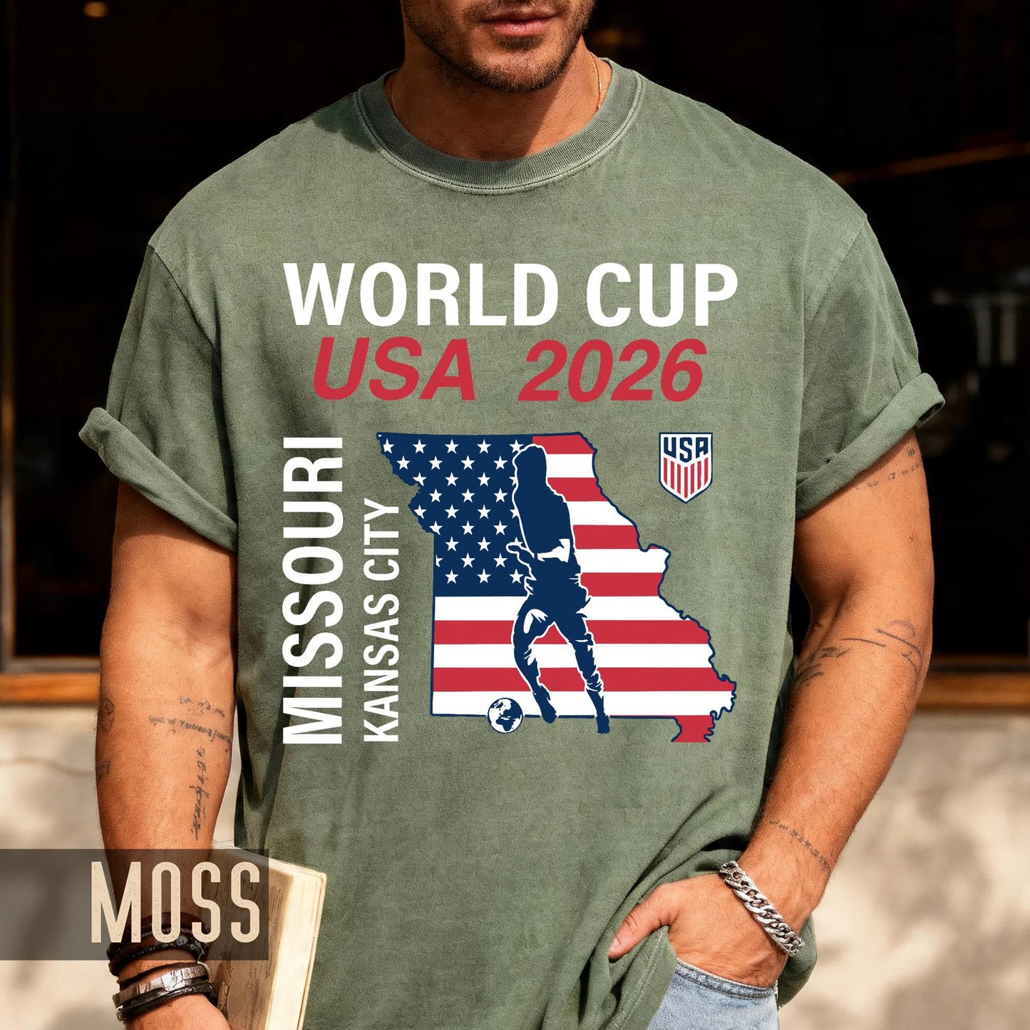 Kansas City Missouri Map World Cup 2026 Souvenir Shirt, USA Host City Soccer Fan Travel Tee