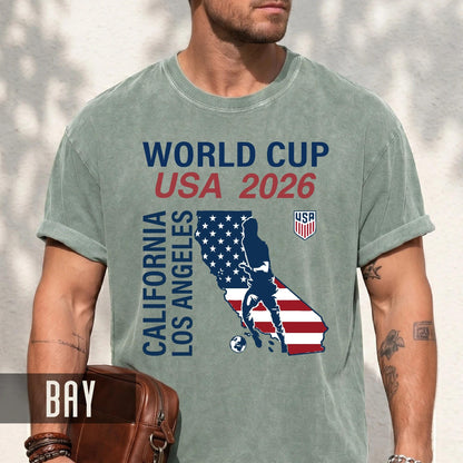 California Los Angeles Map World Cup USA 2026 Shirt, Fan Gear Souvenir Tee