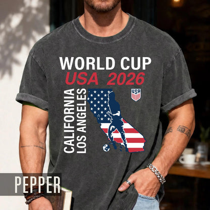 California Los Angeles Map World Cup USA 2026 Shirt, Fan Gear Souvenir Tee
