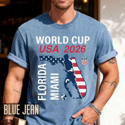 Miami Florida Map World Cup USA 2026 Souvenir Shirt, Local Fan Collector Tee