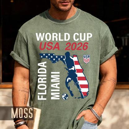 Miami Florida Map World Cup USA 2026 Souvenir Shirt, Local Fan Collector Tee