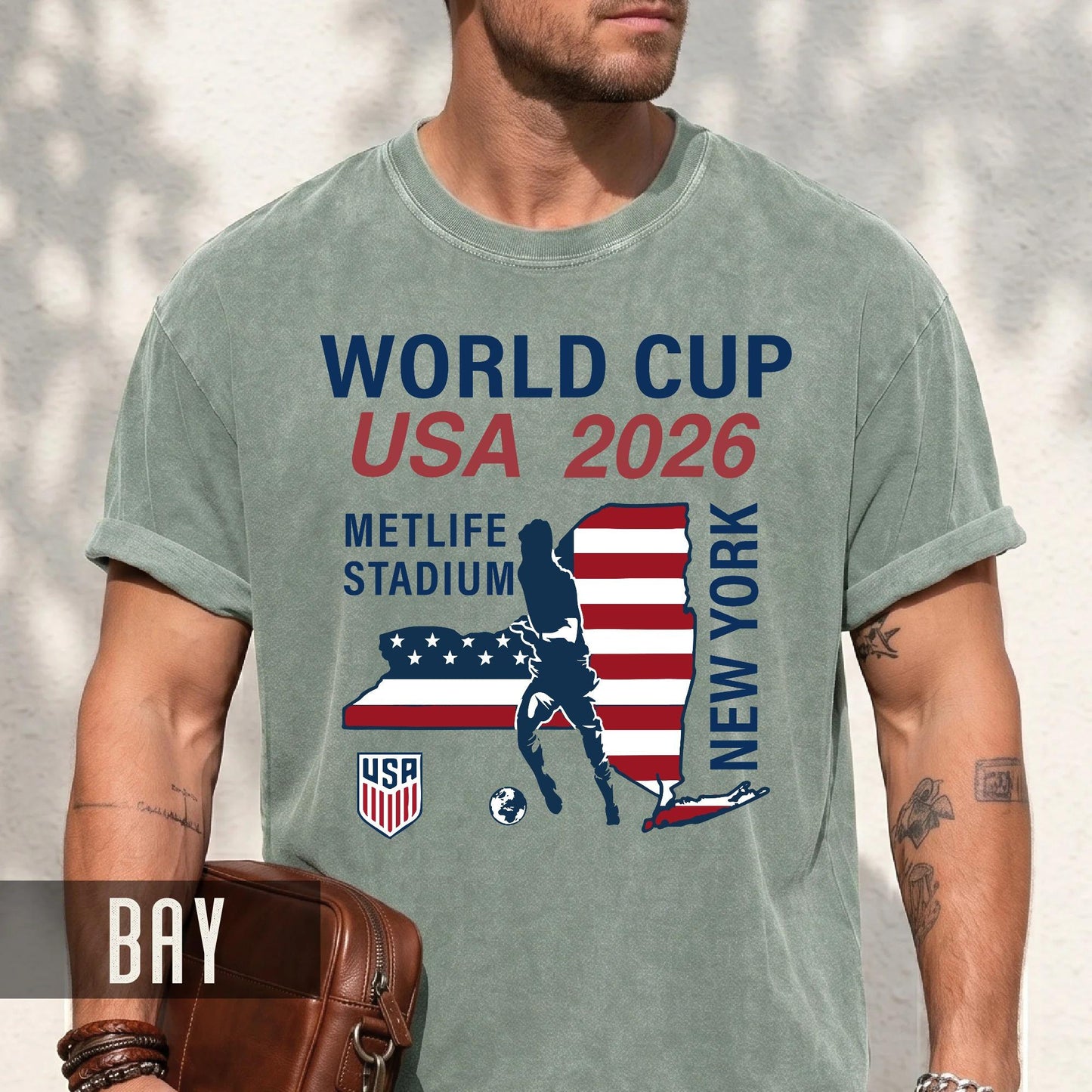 New York MetLife Stadium Map World Cup USA 2026 Shirt, Soccer Fan Souvenir Tee