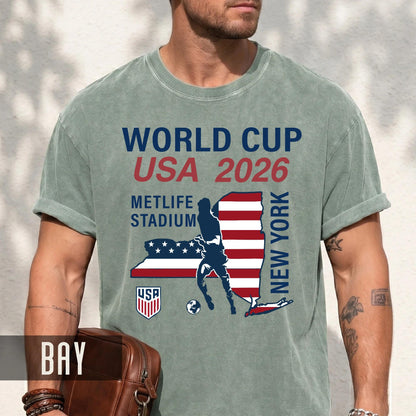 New York MetLife Stadium Map World Cup USA 2026 Shirt, Soccer Fan Souvenir Tee