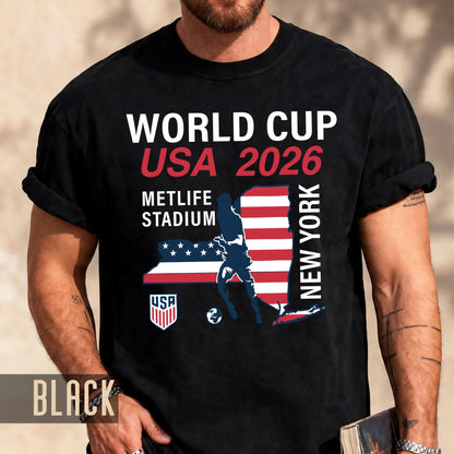 New York MetLife Stadium Map World Cup USA 2026 Shirt, Soccer Fan Souvenir Tee