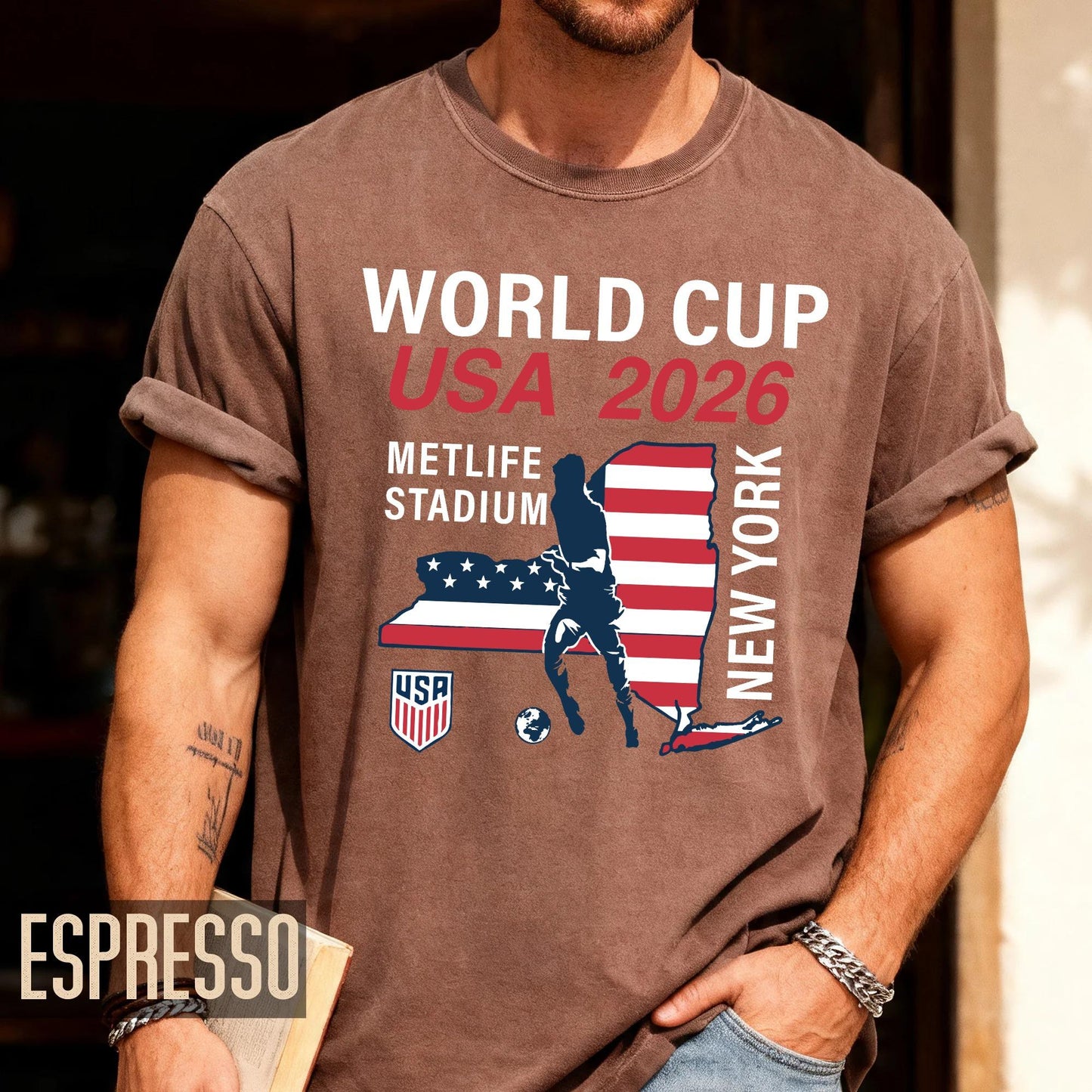 New York MetLife Stadium Map World Cup USA 2026 Shirt, Soccer Fan Souvenir Tee