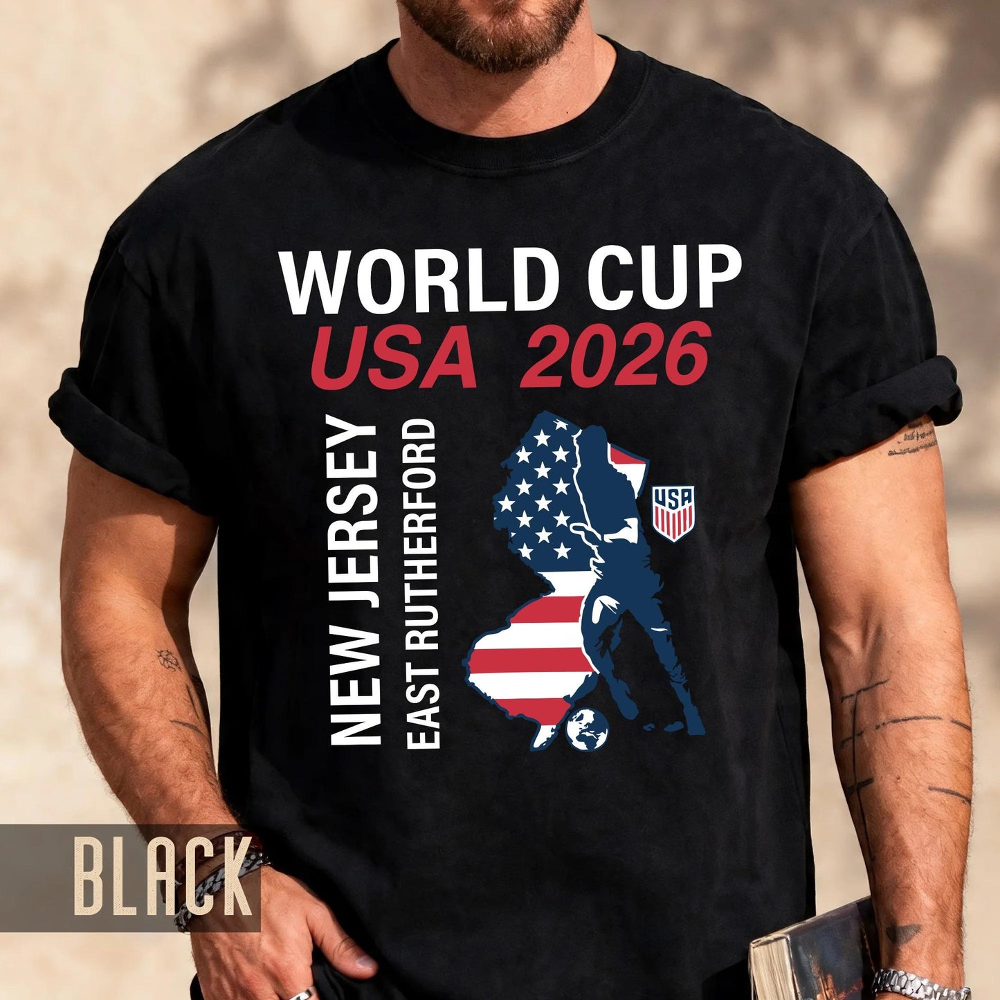 New Jersey East Rutherford Map World Cup USA 2026 Shirt, Soccer Fan Apparel Tee