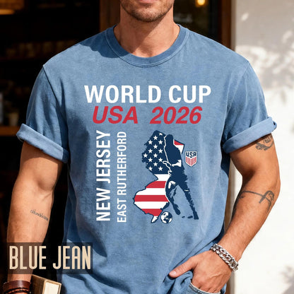 New Jersey East Rutherford Map World Cup USA 2026 Shirt, Soccer Fan Apparel Tee