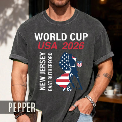 New Jersey East Rutherford Map World Cup USA 2026 Shirt, Soccer Fan Apparel Tee