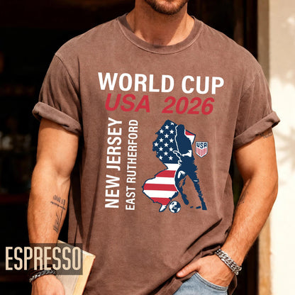 New Jersey East Rutherford Map World Cup USA 2026 Shirt, Soccer Fan Apparel Tee