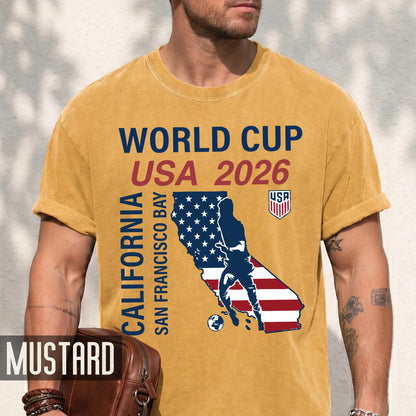 California San Francisco Bay Map World Cup USA 2026 Shirt, Football Fan Gear Souvenir Tee