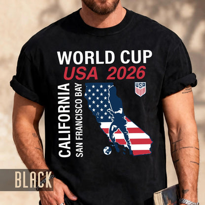 California San Francisco Bay Map World Cup USA 2026 Shirt, Football Fan Gear Souvenir Tee