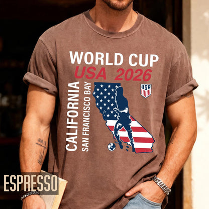 California San Francisco Bay Map World Cup USA 2026 Shirt, Football Fan Gear Souvenir Tee