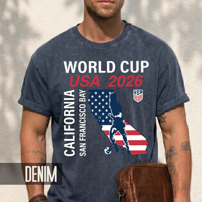 California San Francisco Bay Map World Cup USA 2026 Shirt, Football Fan Gear Souvenir Tee