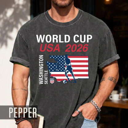 Seattle Washington Map World Cup USA 2026 Shirt, Soccer Fan Gear Host City Souvenir