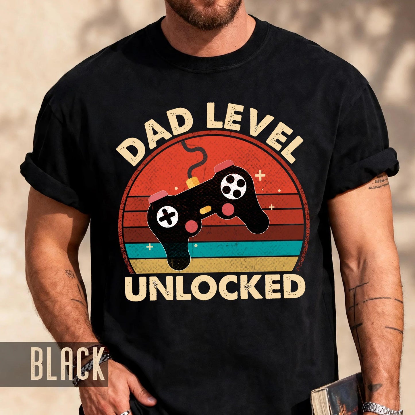 Dad Level Unlocked Shirt: New Gamer Dad T-Shirt