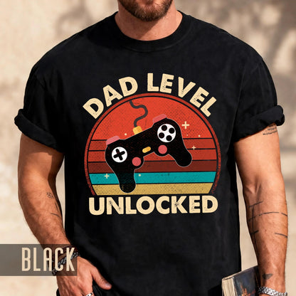 Dad Level Unlocked Shirt: New Gamer Dad T-Shirt