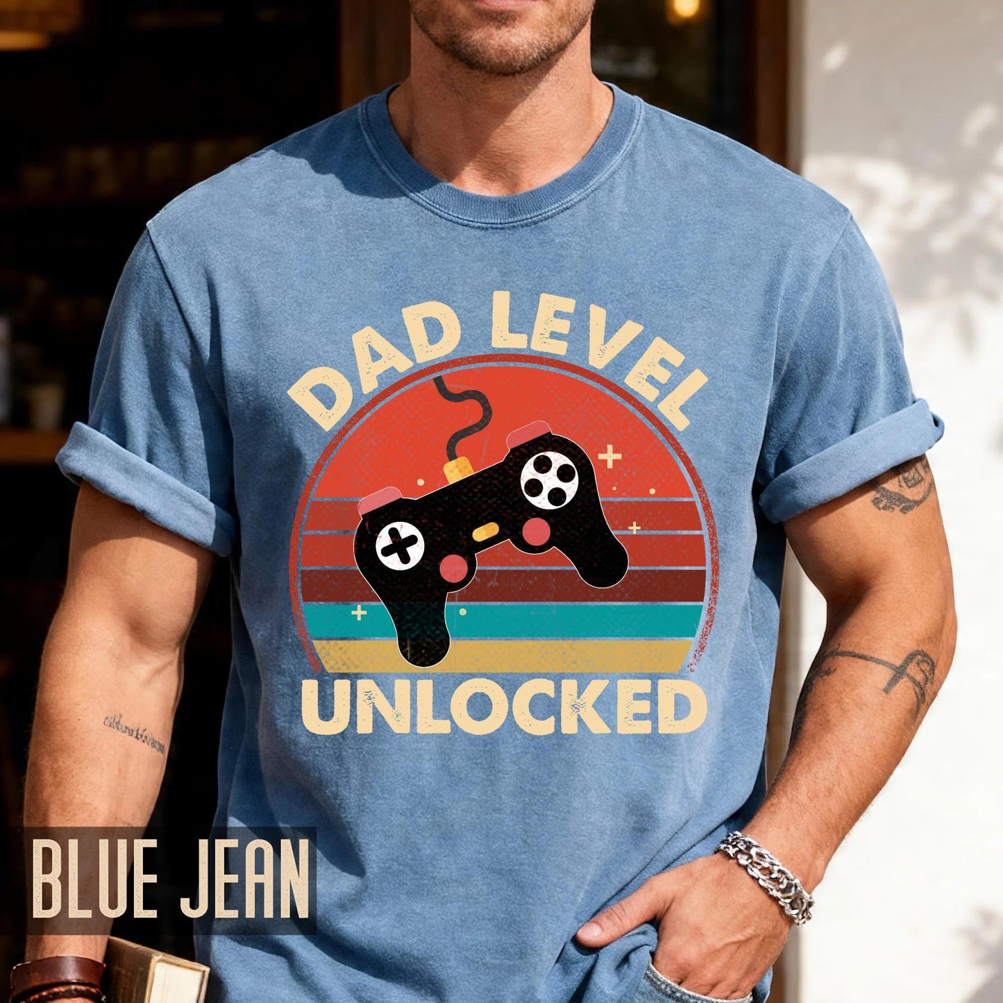 Dad Level Unlocked Shirt: New Gamer Dad T-Shirt