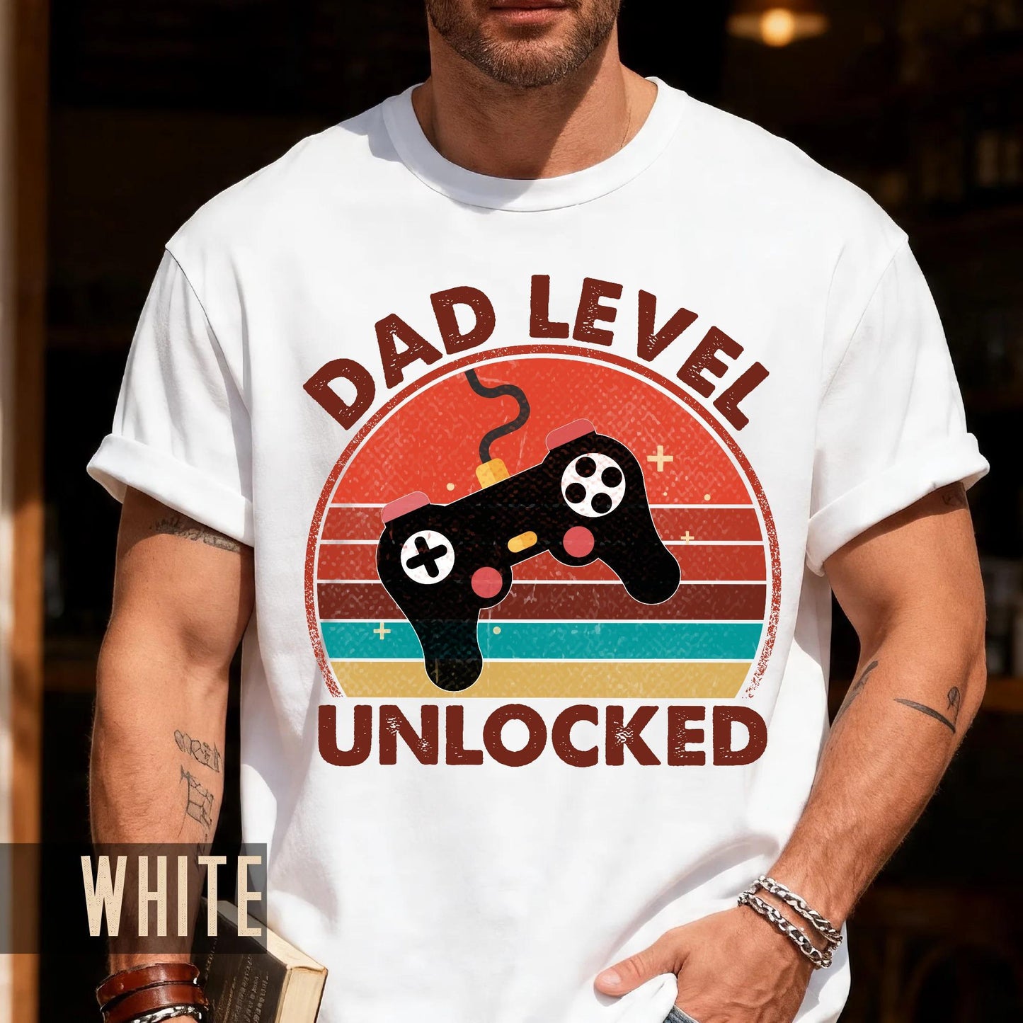 Dad Level Unlocked Shirt: New Gamer Dad T-Shirt
