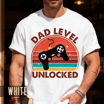 Dad Level Unlocked Shirt: New Gamer Dad T-Shirt