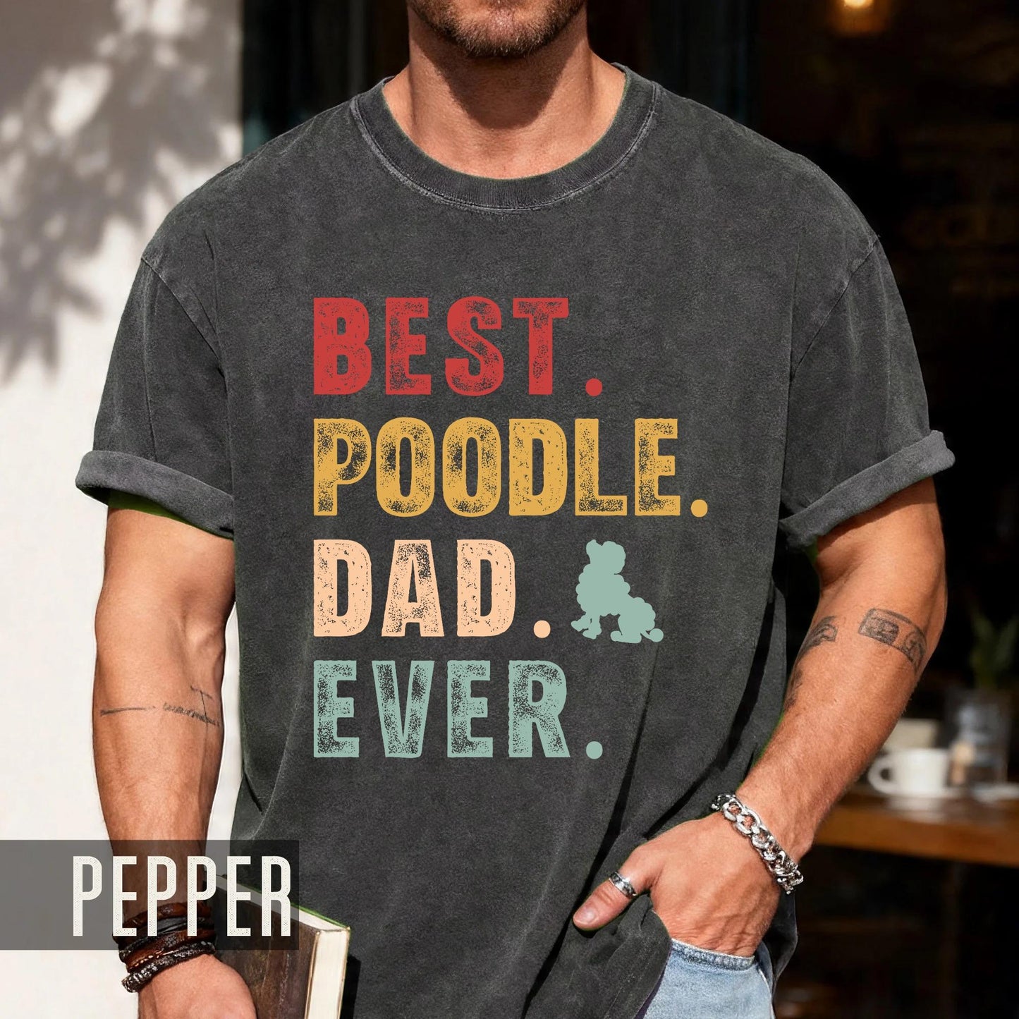 Poodle Dad T-Shirt - Comfort Colors Dog Owner Tee