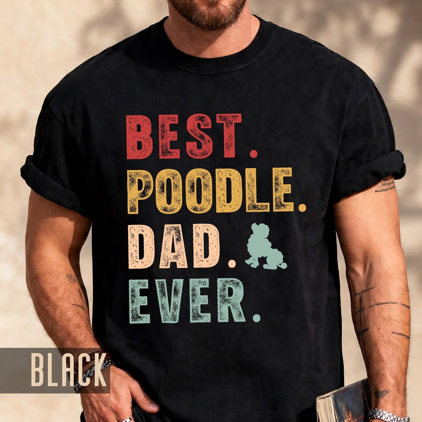 Poodle Dad T-Shirt - Comfort Colors Dog Owner Tee