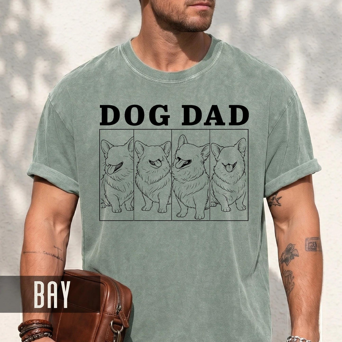 Custom Dog Dad Photo Shirt: Personalized Portrait Gift
