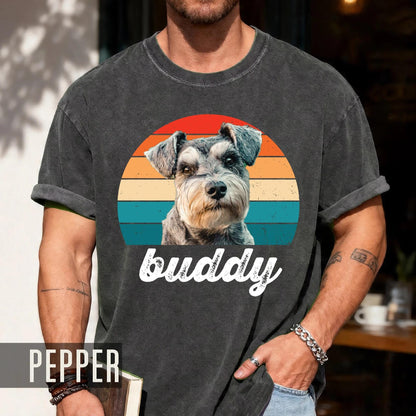 Custom Dog Photo Comfort Colors Shirt: Personalized Pet Dad Gift